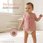Pastelpops Multicolor Cotton Crinkle Front Open Vest Pack of 3 (Design B)