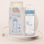 Glass Feeding Bottle Lake Blue
