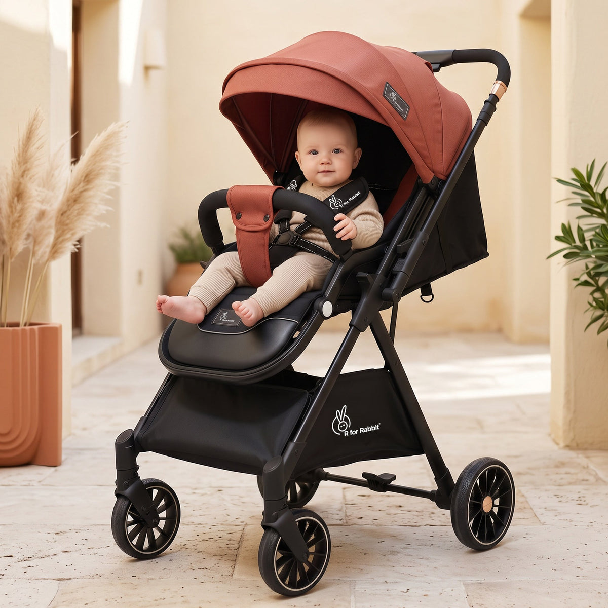 Street Smart Nova Super Comfy Travel Friendly Kids Stroller Rust Orange