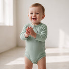 Cotton Drop Needle Full Sleeve Onesie Aqua Foam 0-2 Years 