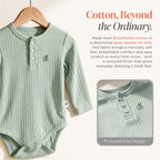 Cotton Drop Needle Full Sleeve Onesie Aqua Foam 0-2 Years