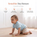 Cotton Drop Needle Half Sleeve Polo T-Shirt Ballad Blue 0-2 Years